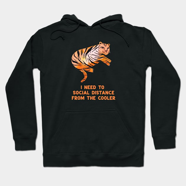 Social Distance Quarantine Covid Tigers Orange Hoodie by ninoladesign